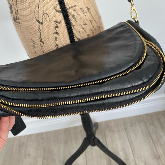 Badgley mischka cross body leather black satchel - Picture 14 of 16